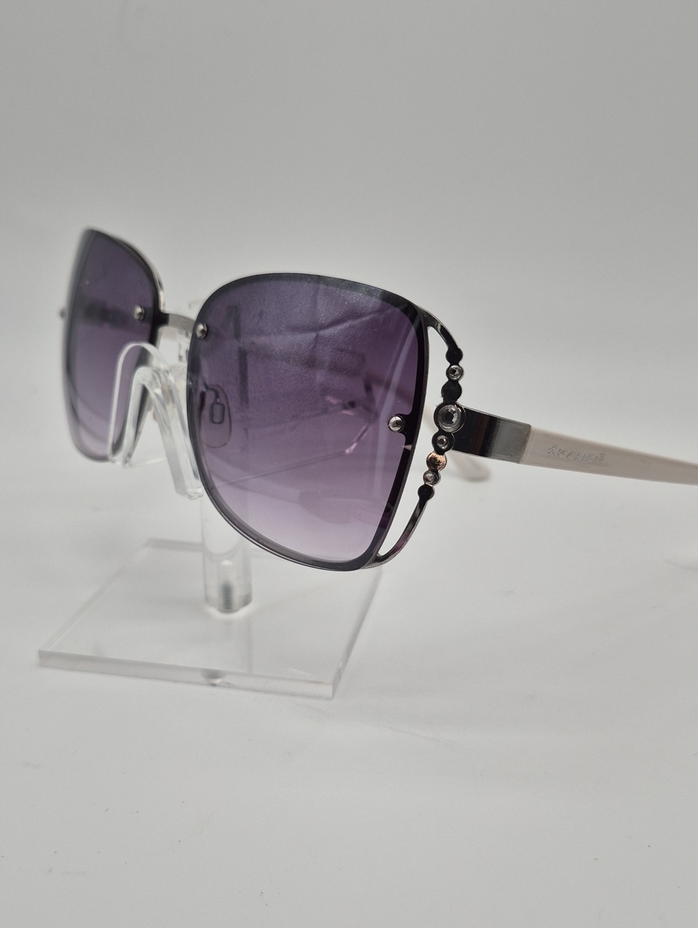 Rocawear Women’s Crystal-Accent Purple Gradient Sunglasses